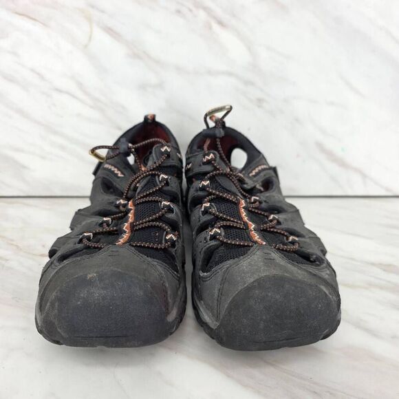 Eddie Bauer Men's Black Leather Adjustable Fit Outdoor Sandals Size 9‎ - Picture 2 of 5